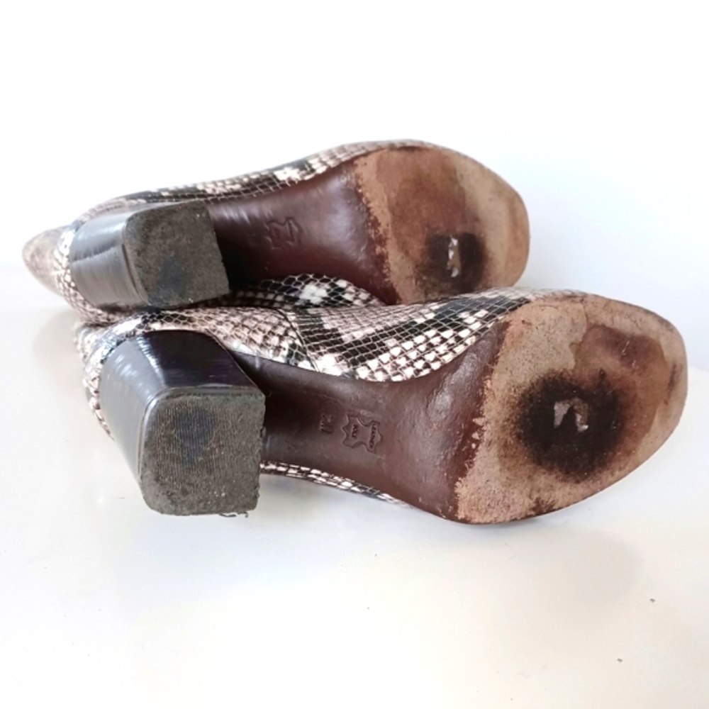 Tory burch snakeskin heeled ankle boots - Picture 7 of 8
